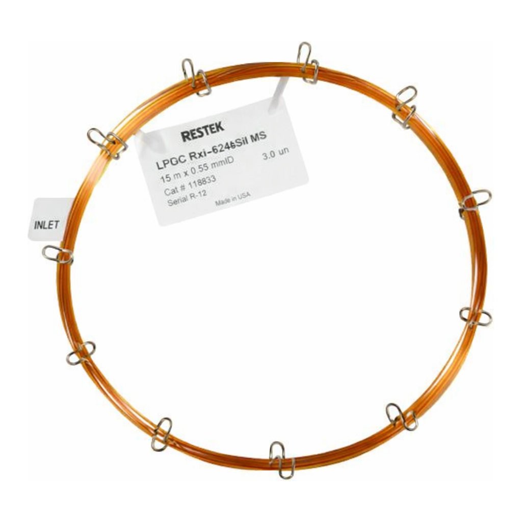 Restek LPGC Rxi-624Sil MS, includes Rxi-624Sil MS 15m 0.53mm 3.0um w/ 5m 0.18mm ID Rxi Restrictor