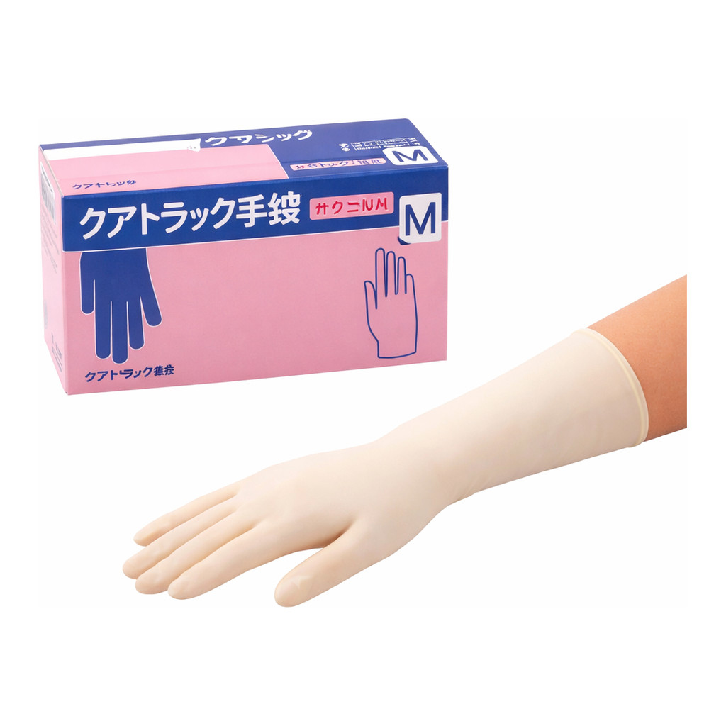 AS ONE KUALATEC Latex Glove·Super Grip (Powder Free) 290mm, 쿠알라텍 라텍스장갑·수퍼 그립 (파우더프리) 290mm