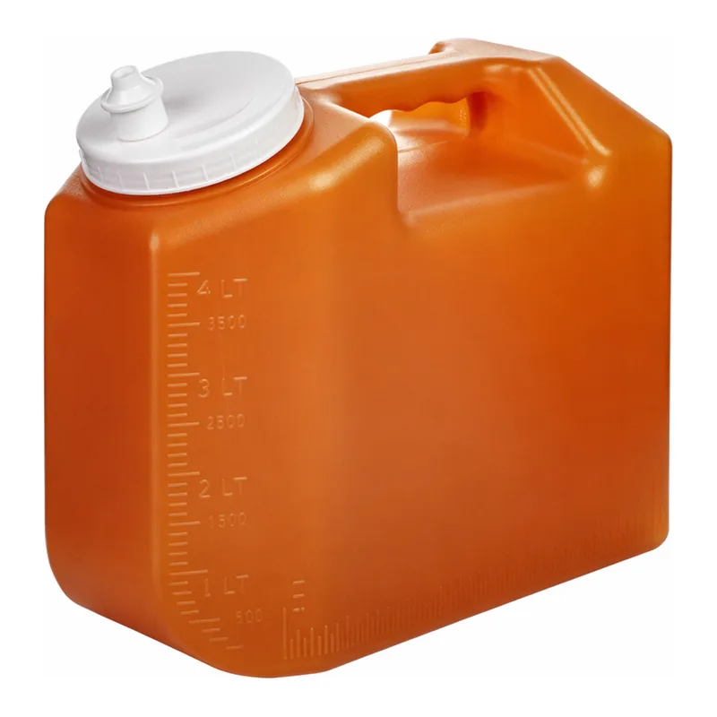 Daihan Science Simport URISAFE 24-hr Urine Container, HDPE, with Snap Valve Pour Spout, Gradu
