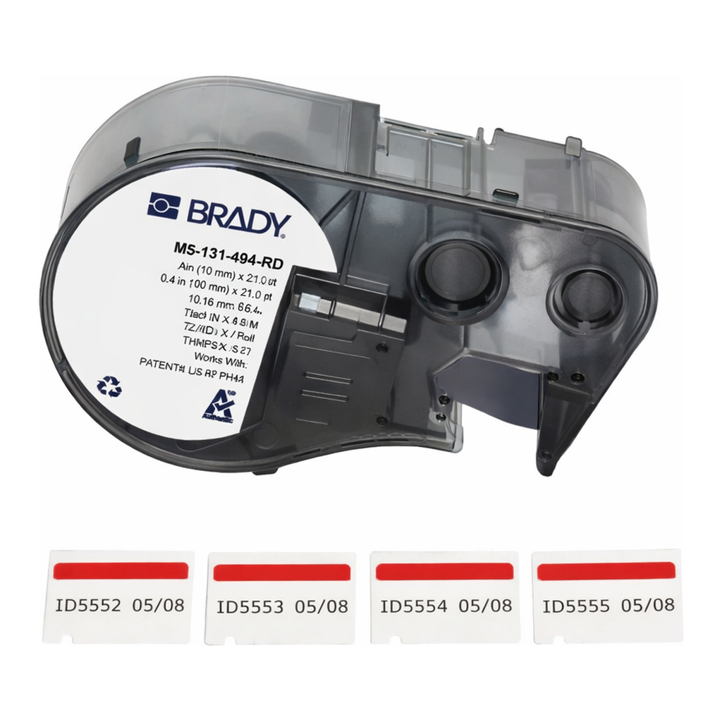 Brady Color Polyester Laboratory Labels with Ribbon for M5 Printers