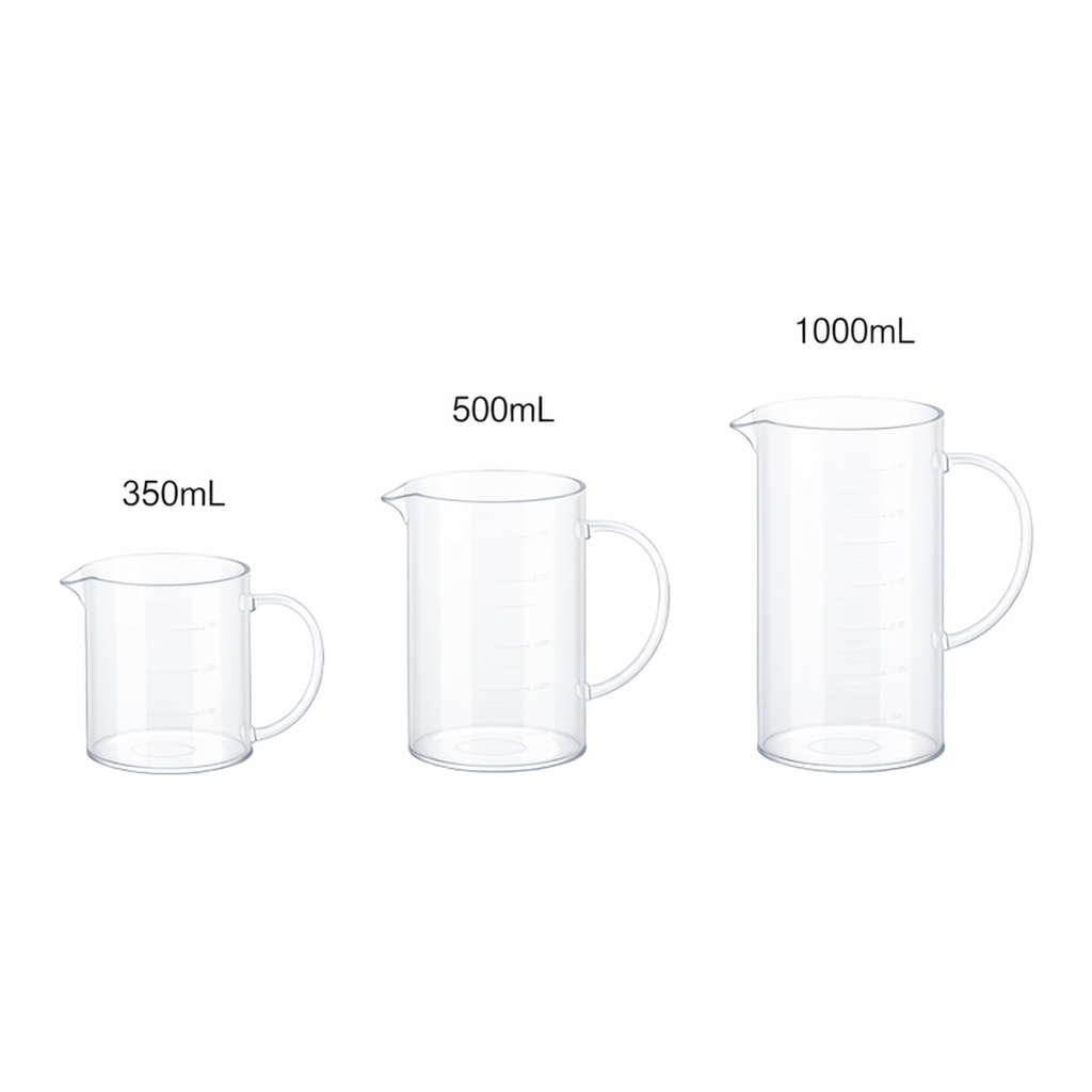 AS ONE Beaker with Glass Handle 350ml