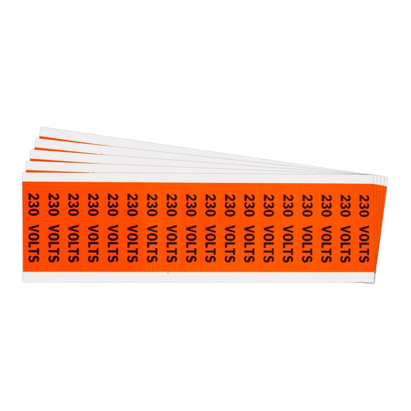 Brady 230 Volts Conduit and Voltage Labels