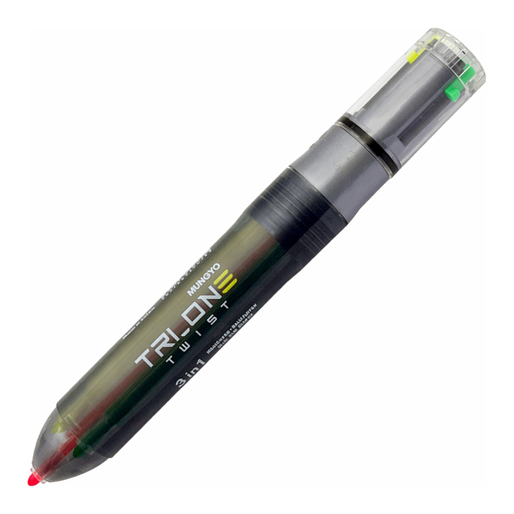 OFFICENEX 문교 3색 형광펜(노랑,분홍,연두/1~2mm)