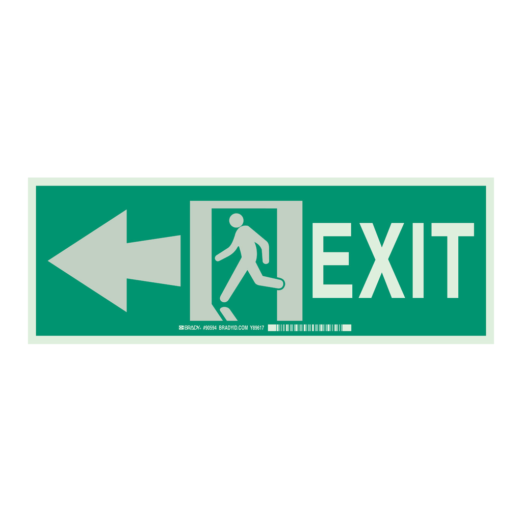 Brady Exit sign
