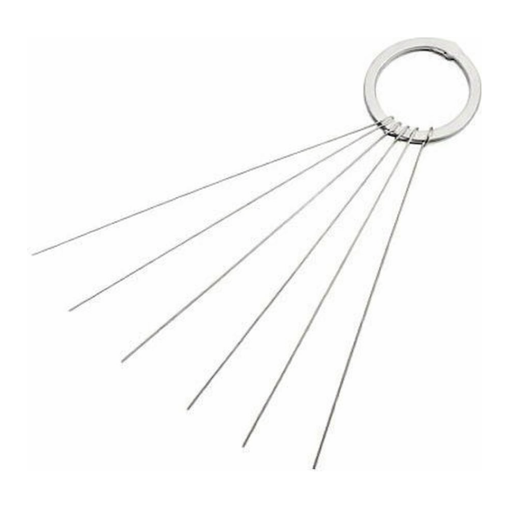 AS ONE Cleaning Needle Set for Nozzle (6 pieces set), 노즐 청소용 니들 세트 (6종 세트)