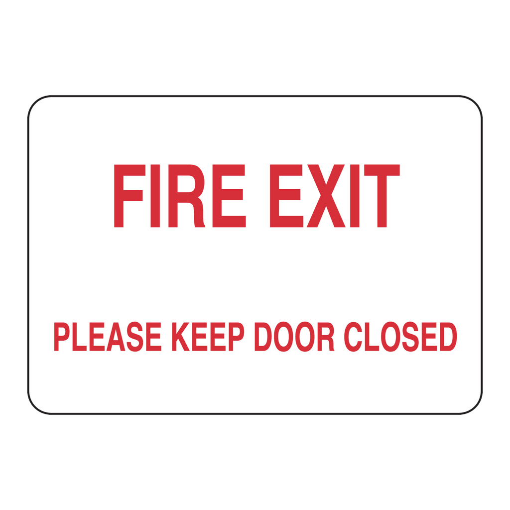 Brady Fire Exit Please Keep Door Closed Sign