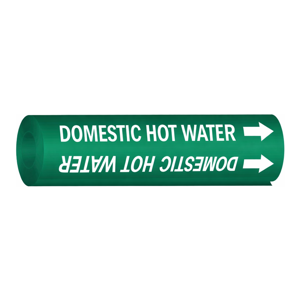 Brady DOMESTIC HOT WATER High Performance Pipe Marker