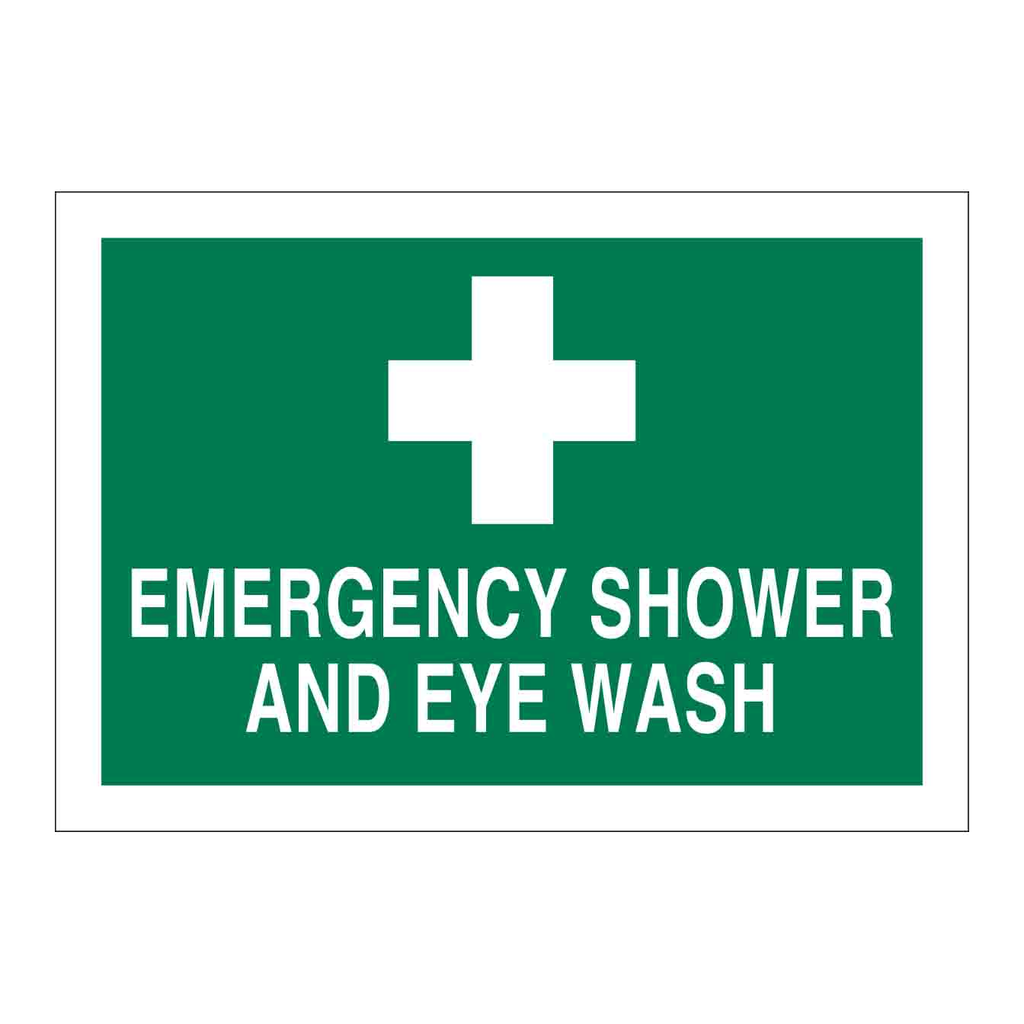 Brady Emergency Shower And Eyewash Sign