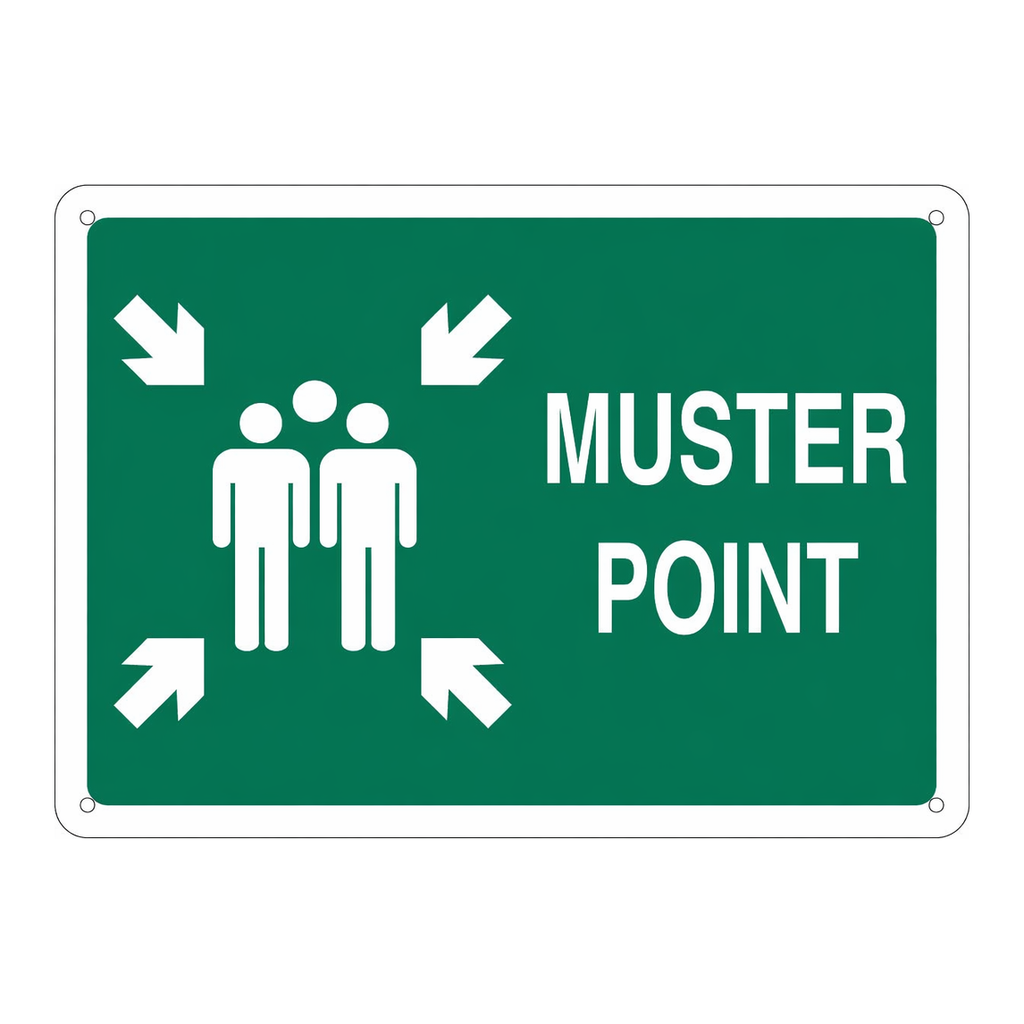 Brady Muster Point Sign