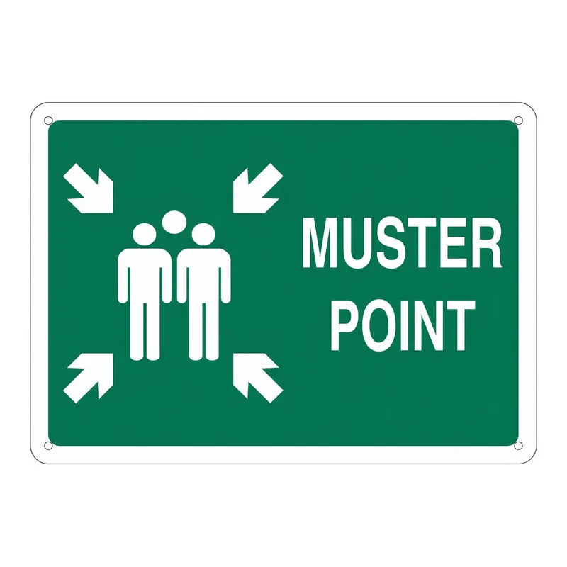 Brady Muster Point Sign