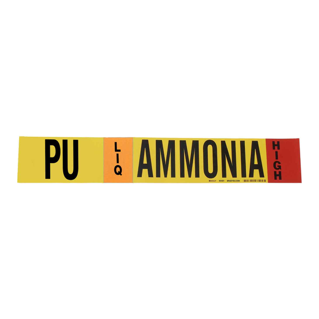 Brady PU LIQ AMMONIA HIGH Pipe Marker