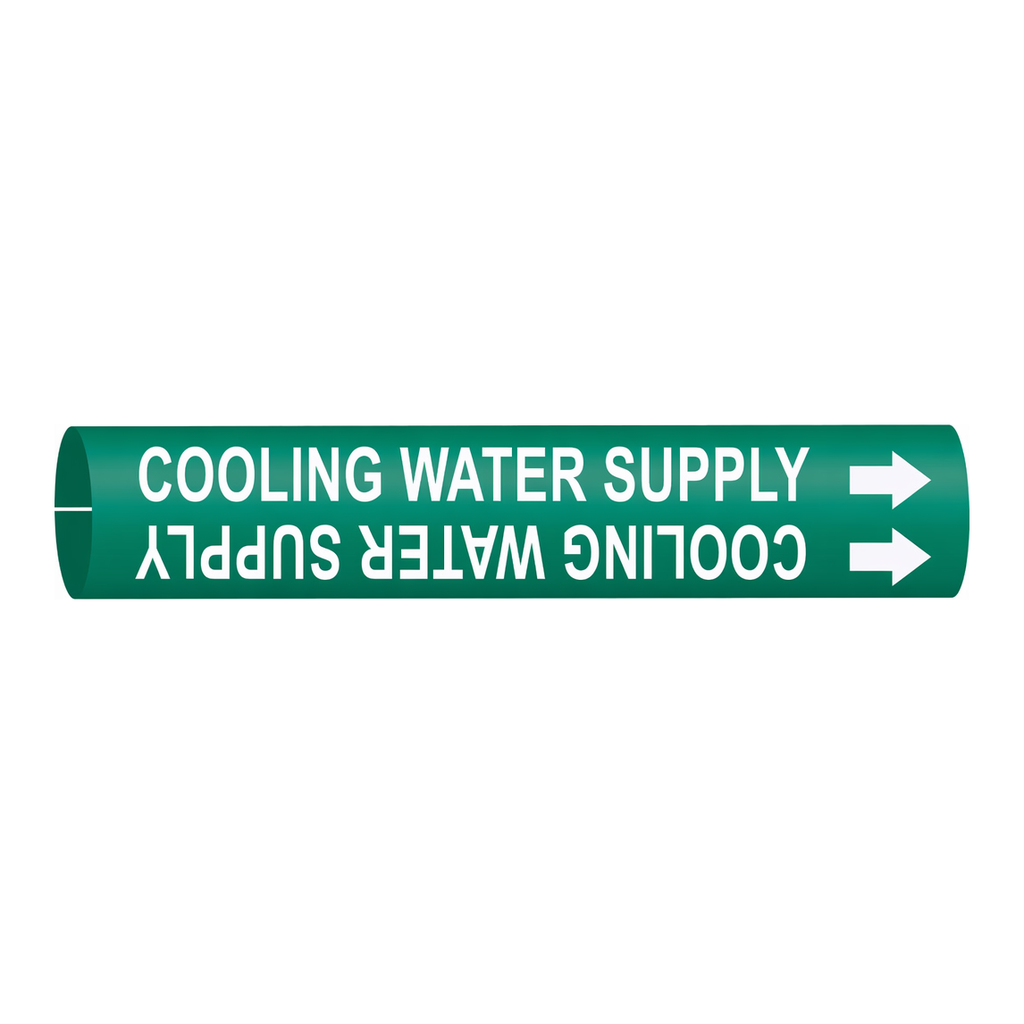 Brady COOLING WATER SUPPLY Snap-On/Strap-On Pipe Marker