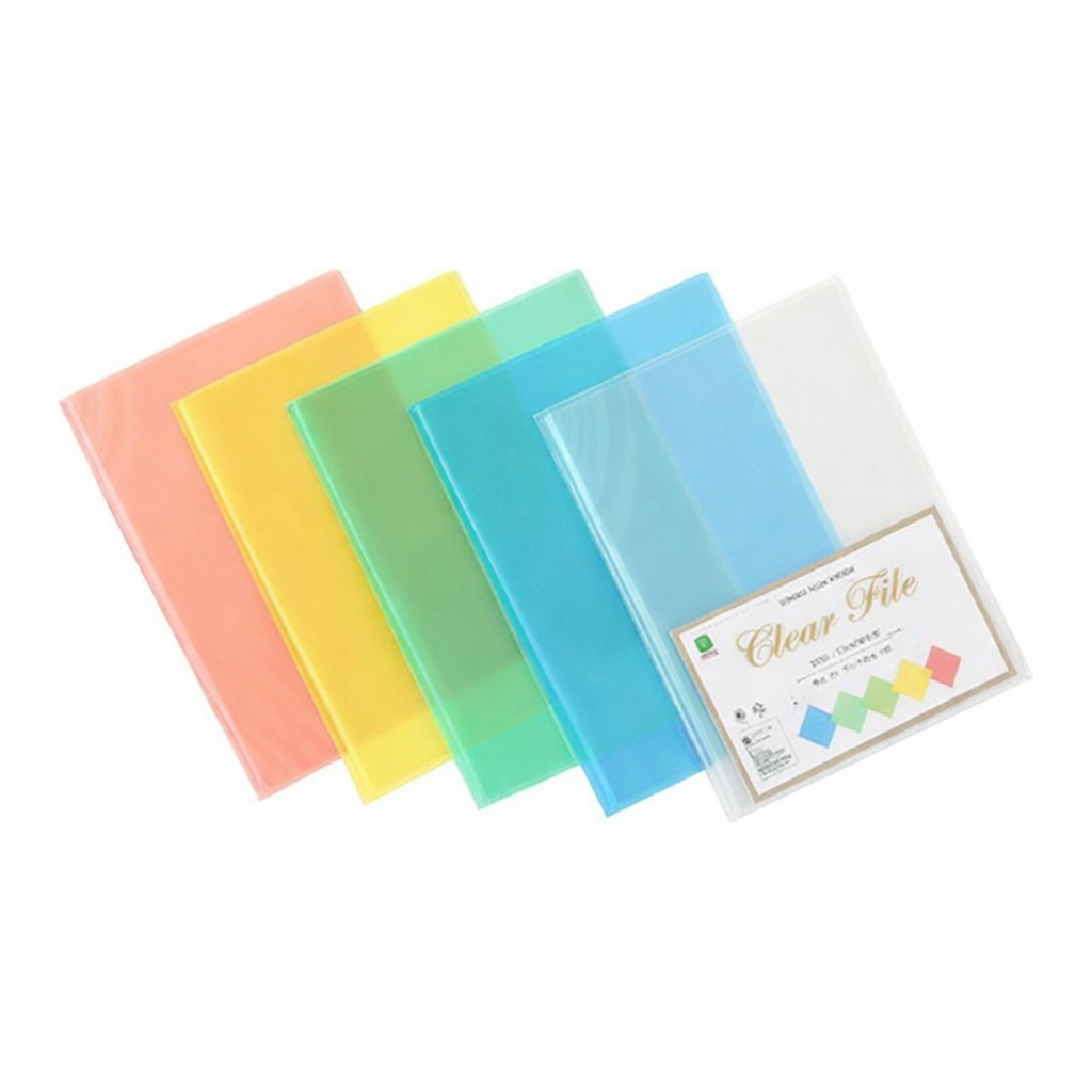 OFFICENEX 문화 투명PP 클리어화일 6매(A4/F427-74/노랑)