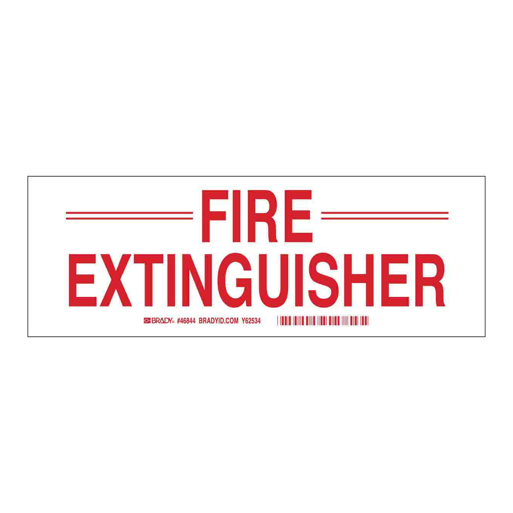 Brady Fire Extinguisher Sign