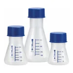Daihan Science VITLAB PP Erlenmeyer Flask, with Wide-neck·GL45 Screwcap·Blue-scale, 75~1,000㎖<