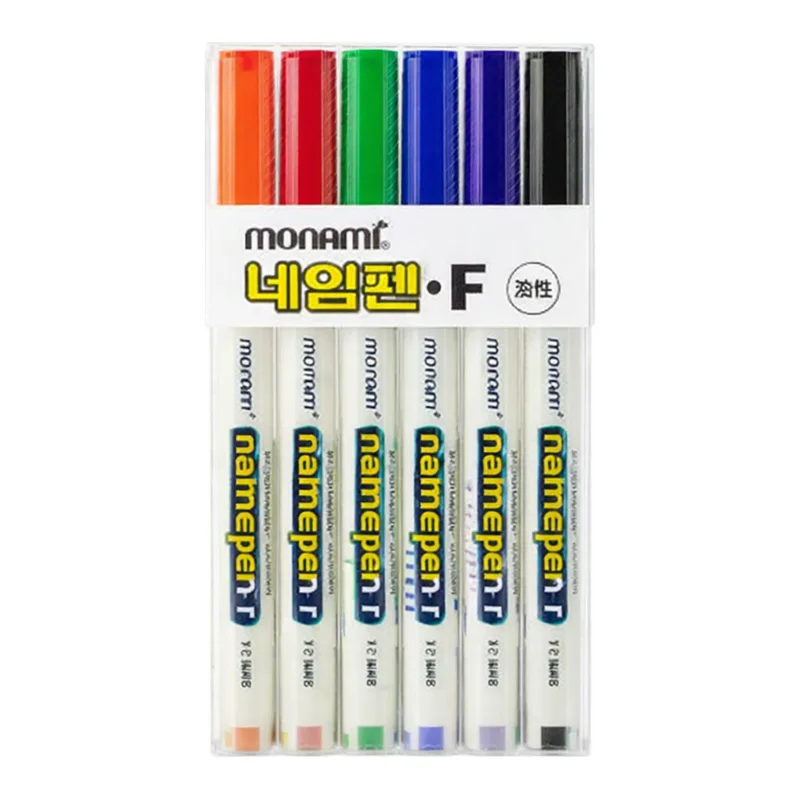 OFFICENEX 모나미 네임펜F 6색세트(1.0mm/6색)