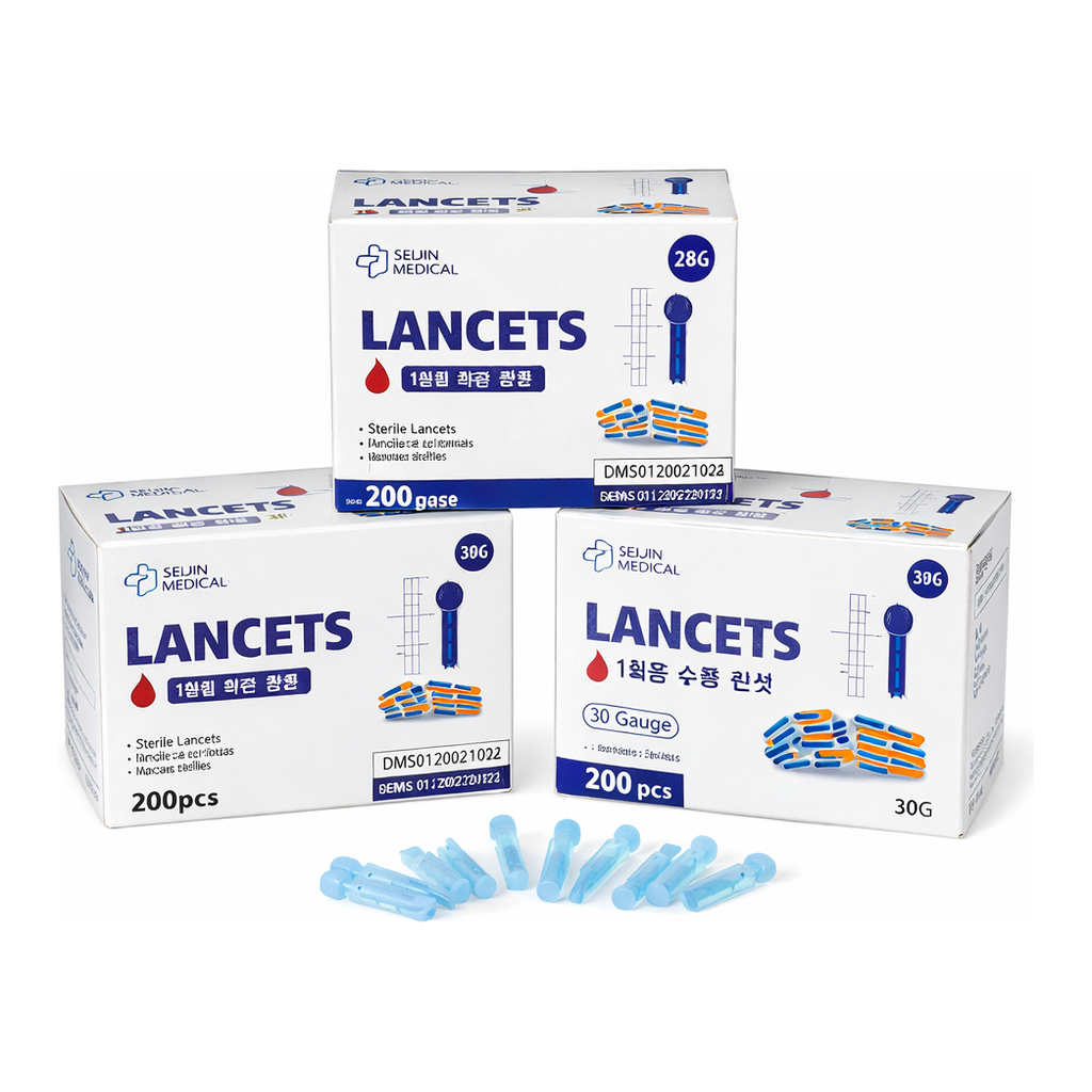Daihan Science Safety Sterile Lancet, with Safety Removable Twist Top, Blood Collection, Single