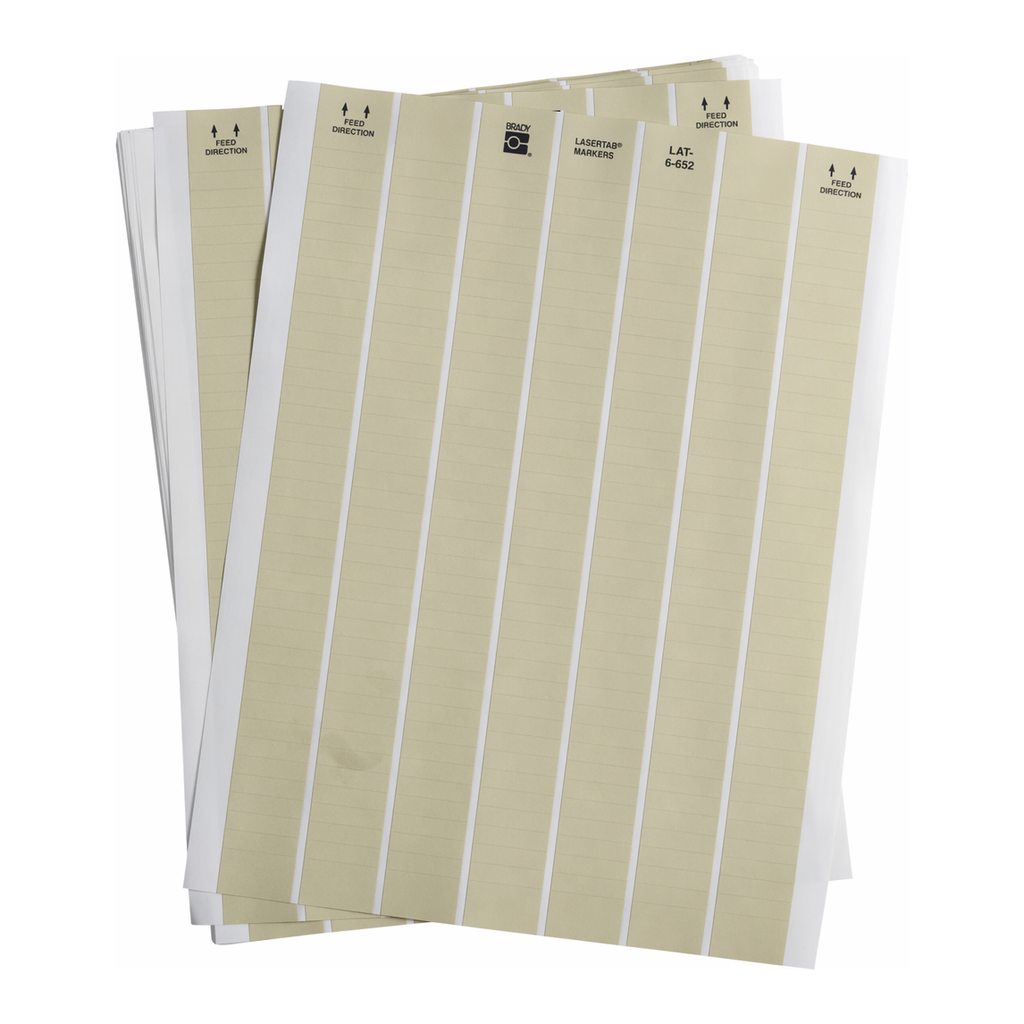 Brady LaserTab Series High Temperature Amber Polyimide Labels