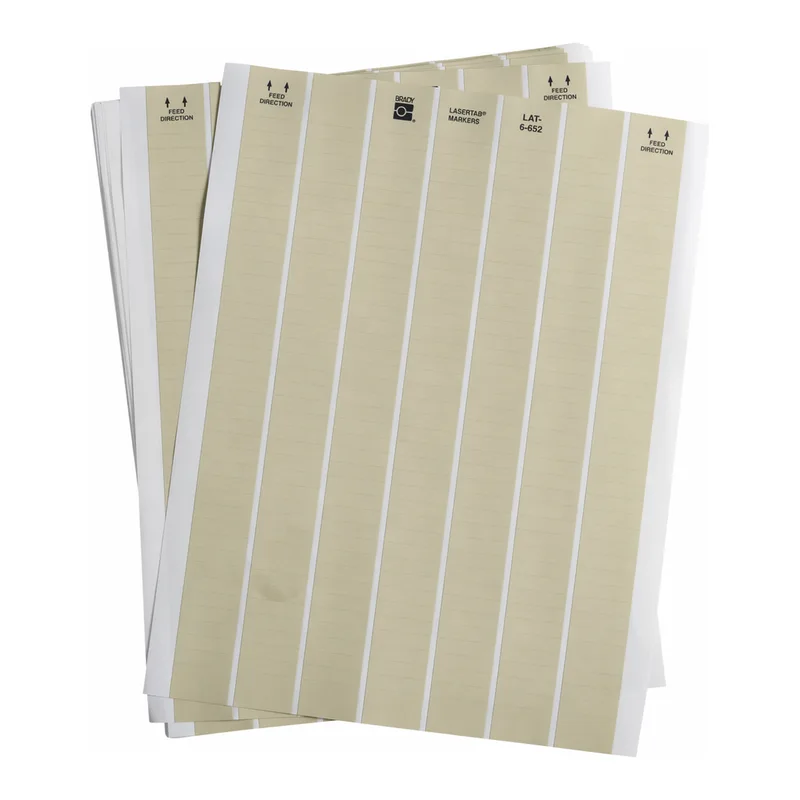 Brady LaserTab Series High Temperature Amber Polyimide Labels