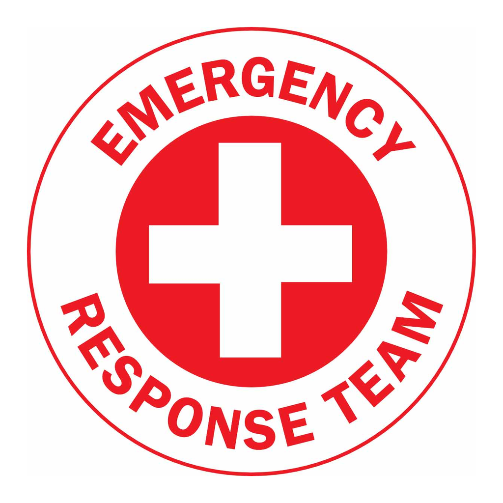 Brady EMERGENCY RESPONSE TEAM Hard Hat Labels