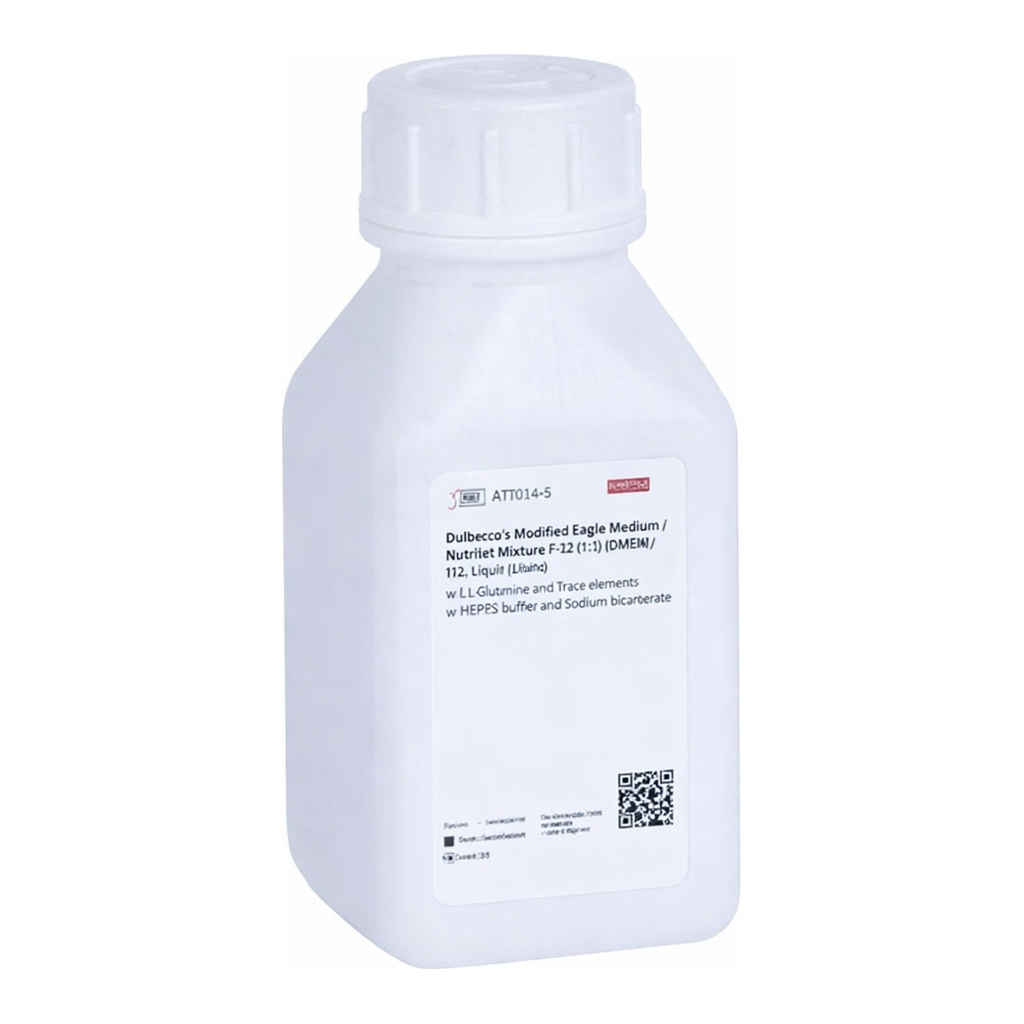 Himedia Dulbecco`s Modified Eagle Medium/Nutrient Mixture F-12 Ham (DMEM/ F12, 1:1 mixture) w/ L-Glutamine and 15mM HEPES buffer w/o Trace elements and Sodium bicarbonate