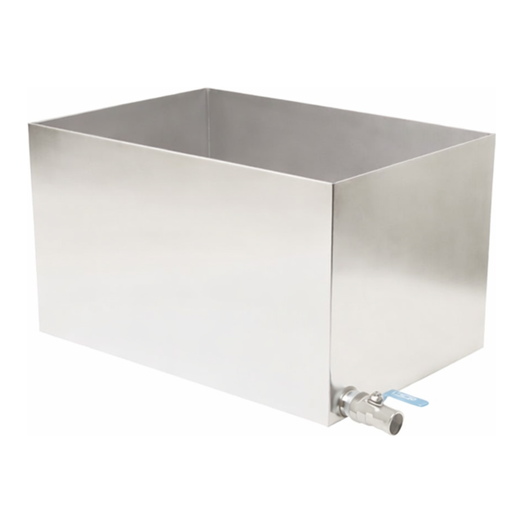 AS ONE Stainless Steel Tank Square Type with Drain Valve 20A without Insulation Type I 35L