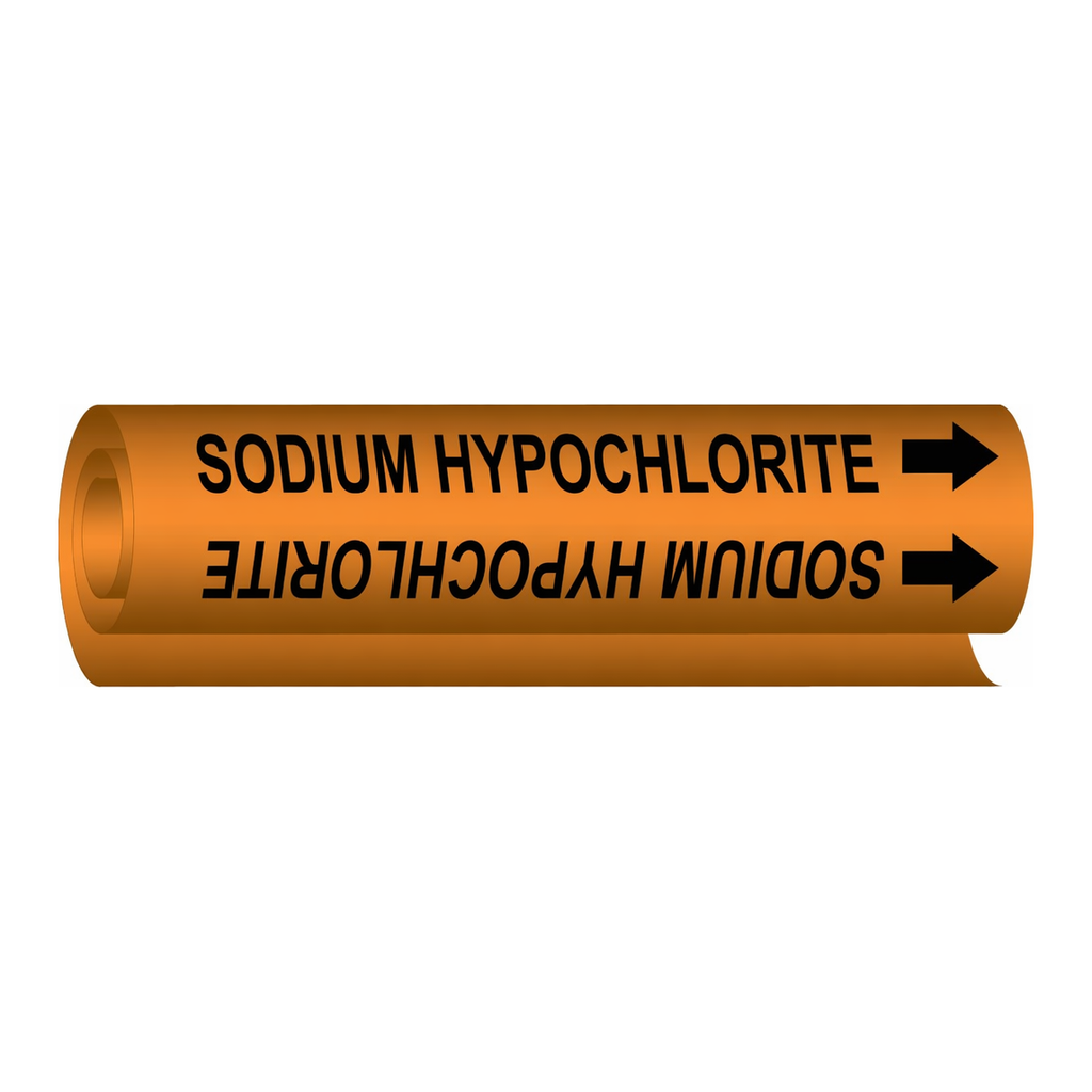 Brady SODIUM HYPOCHLORITE High Performance Pipe Marker
