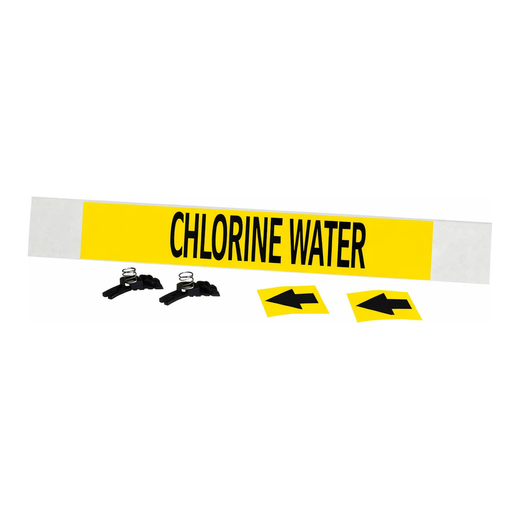 Brady CHLORINE WATER High Performance Pipe Marker