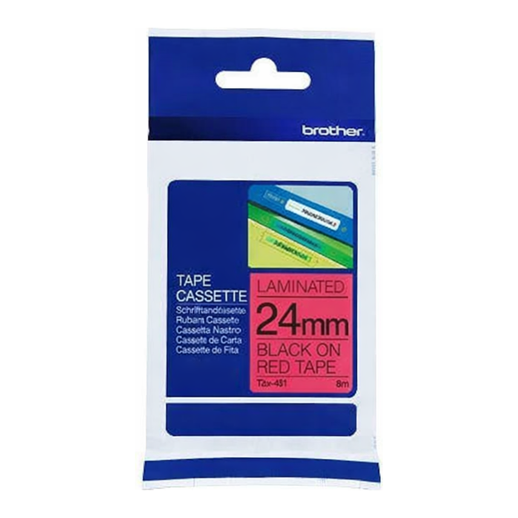 OFFICENEX 브라더 테이프카트리지(TZe-451/24mm/적색/흑색문자)