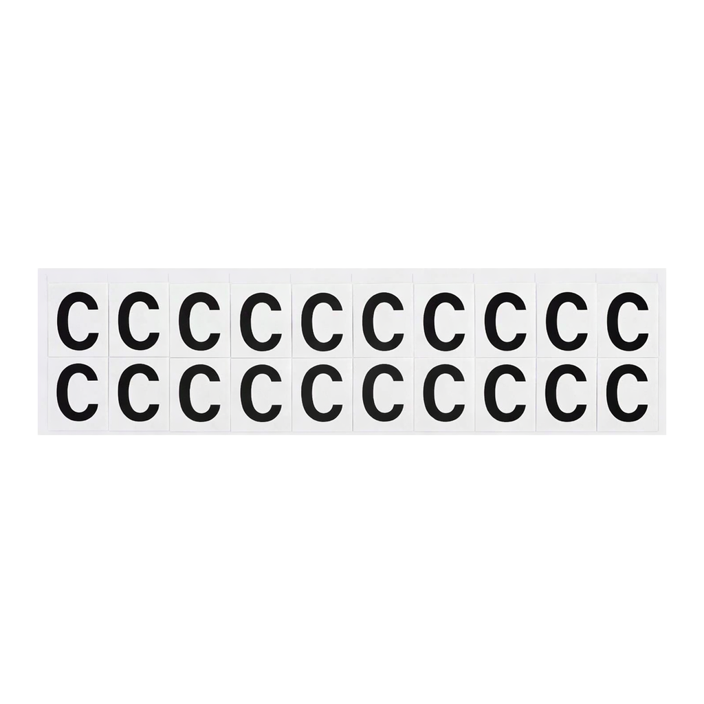 Brady 0.625" Character Height Black on White Outdoor Numbers and Letters