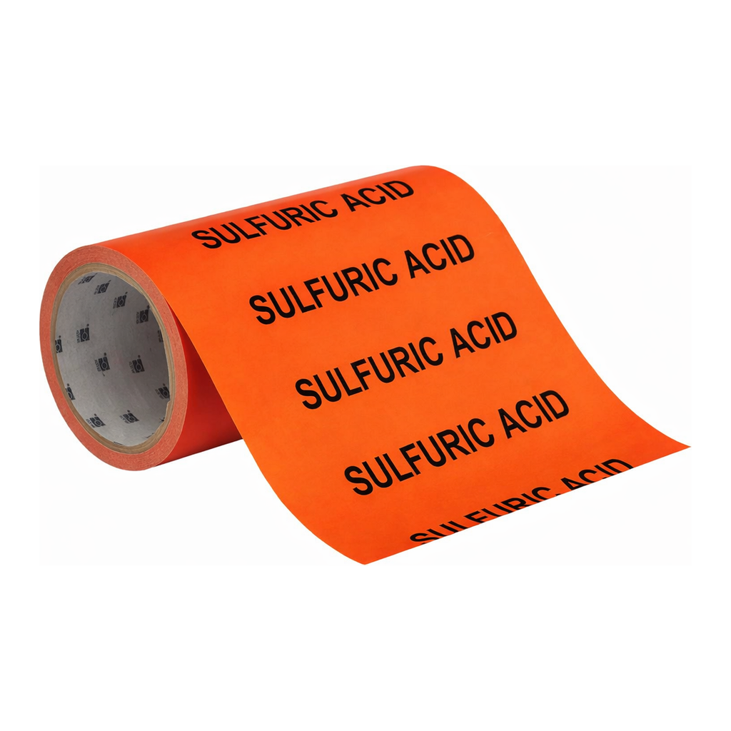 Brady SULFURIC ACID Roll Form Pipe Marker