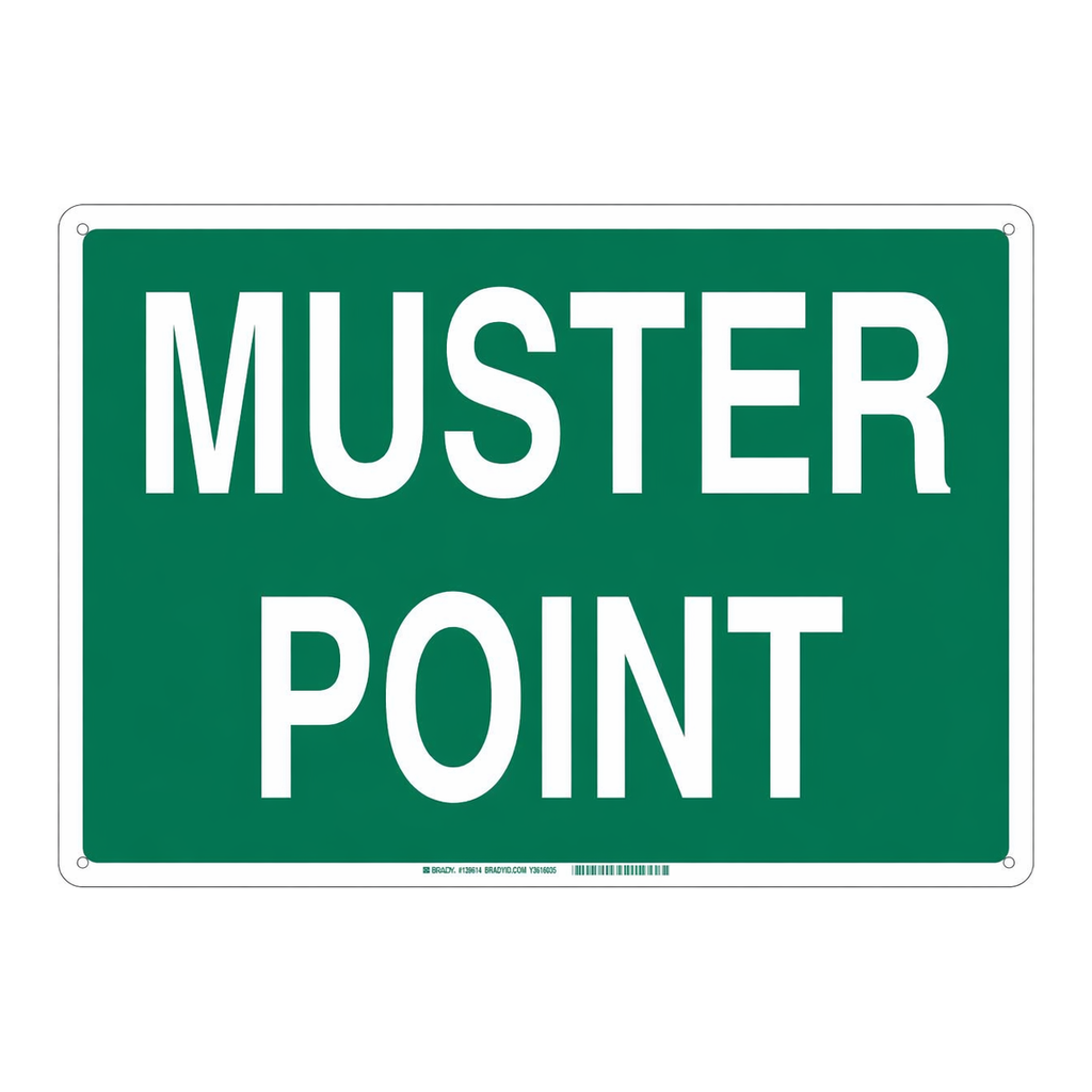 Brady Muster Point Sign