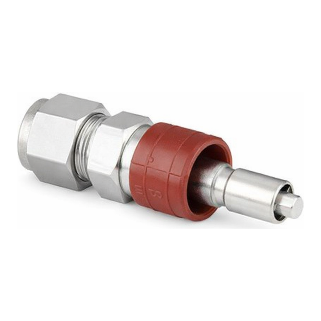 Restek Swagelok Fitting, Stainless Steel, 1/8in Male Quick Coupling w/Shutoff, ea