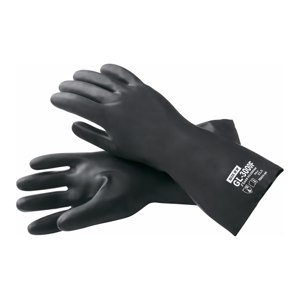 AS ONE Chemoprotection Glove (Fluoride rubber), 화학 방호 장갑 (불소고무)