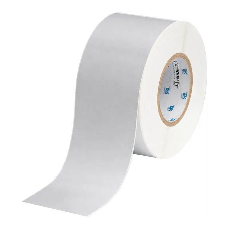 Brady 3" Core Continuous Matte Silver Polyester with Acrylic Adhesive Labels