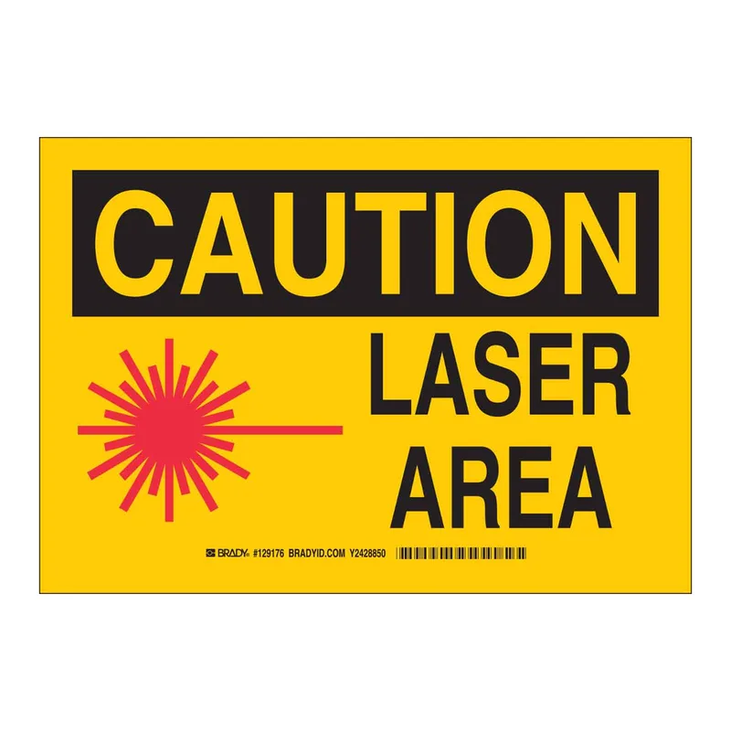 Brady CAUTION Laser Area Sign