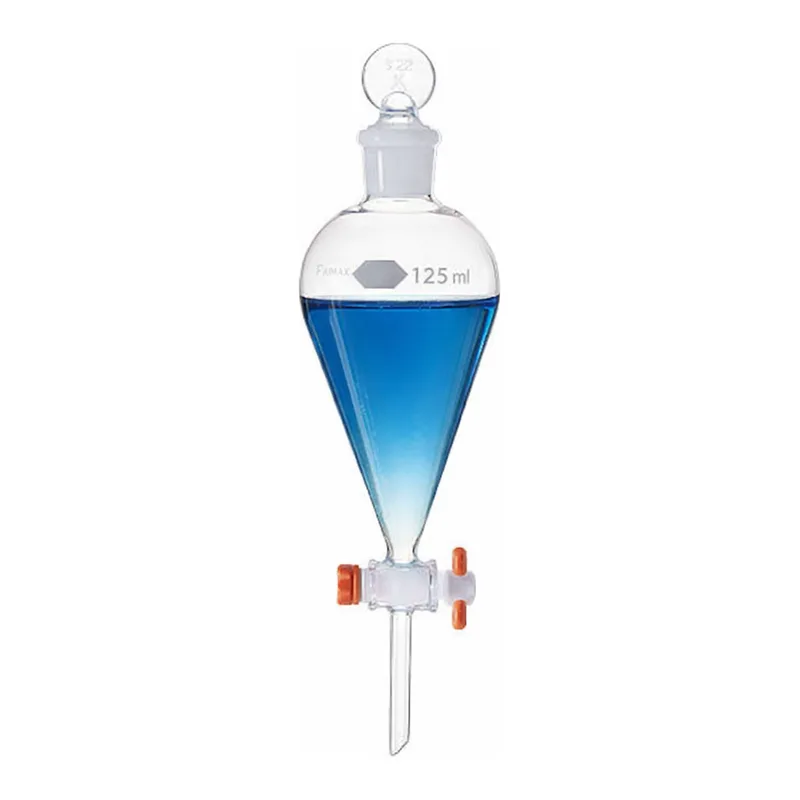 Thermo Fisher Scientific Squibb Pear-Shaped Separatory Funnels with PTFE-Plug Stopcock