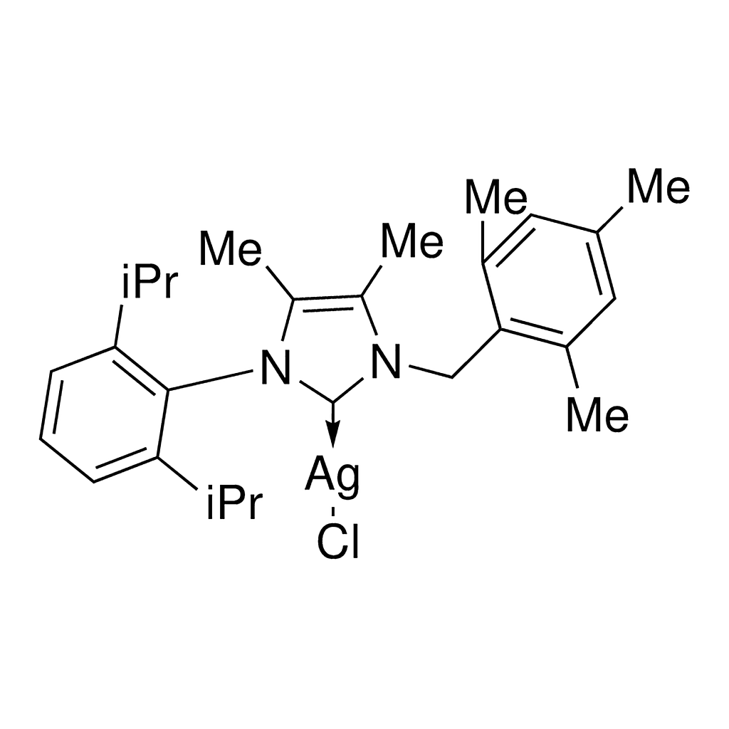 Merck [3-(2,4,6-Trimethylbenzyl)-1-(2,6-diisopropylphenyl)-4,5-dimethylimidazolylidene]silver chloride