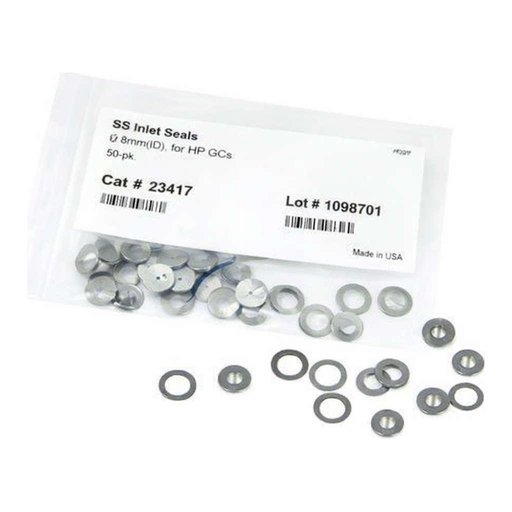 Restek SS Inlet Seals, 0.8mmID, for HP GCs, 50-pk