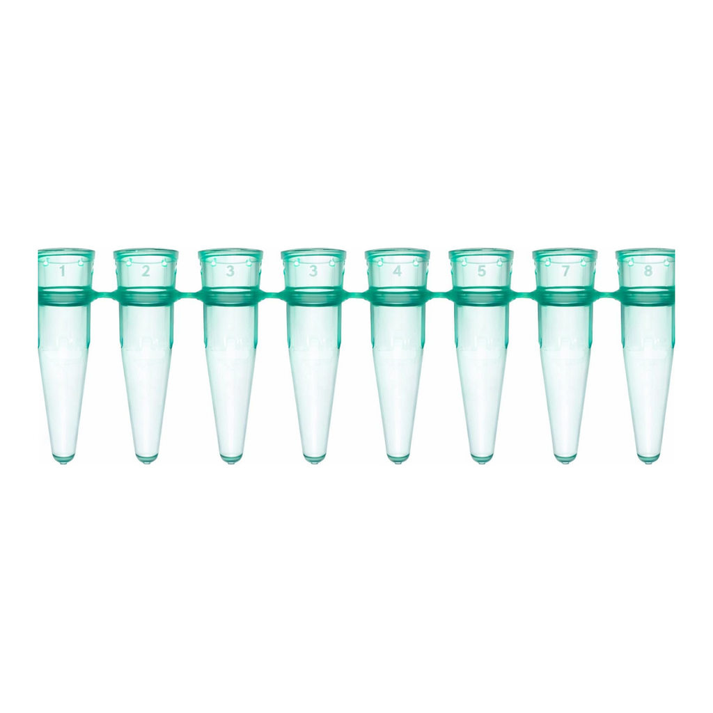 Greiner Bio One SAPPHIRE PCR 8-TUBE STRIPS, 0.2 ML, PP, GREEN,WITHOUT CAP, 125 PCS./BOX
