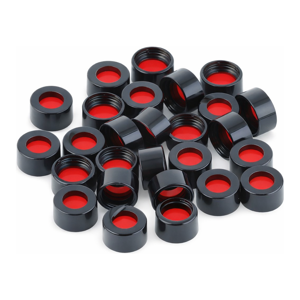 Restek Caps, Short Screw, 9mm Black PTFE/Sil/PTFE Pack of 100