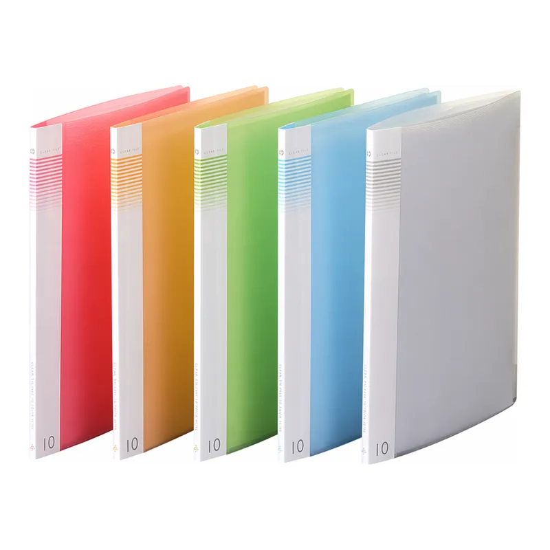 OFFICENEX 문화 PP 인덱스클리어화일 10매(A4/연두/접착식/F528-73)