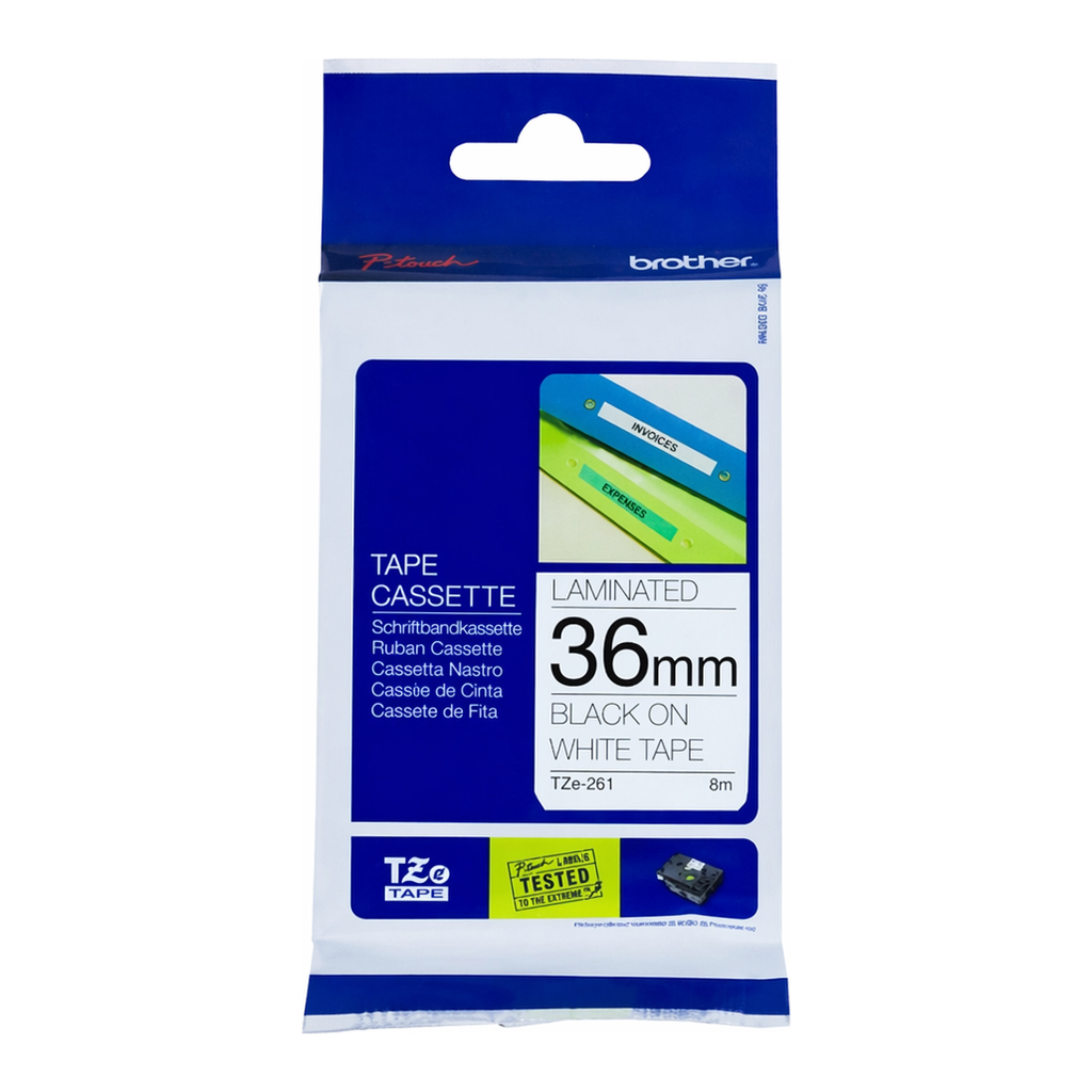 OFFICENEX 브라더 테이프카트리지(TZe-261/36mm/흰색/흑색문자)