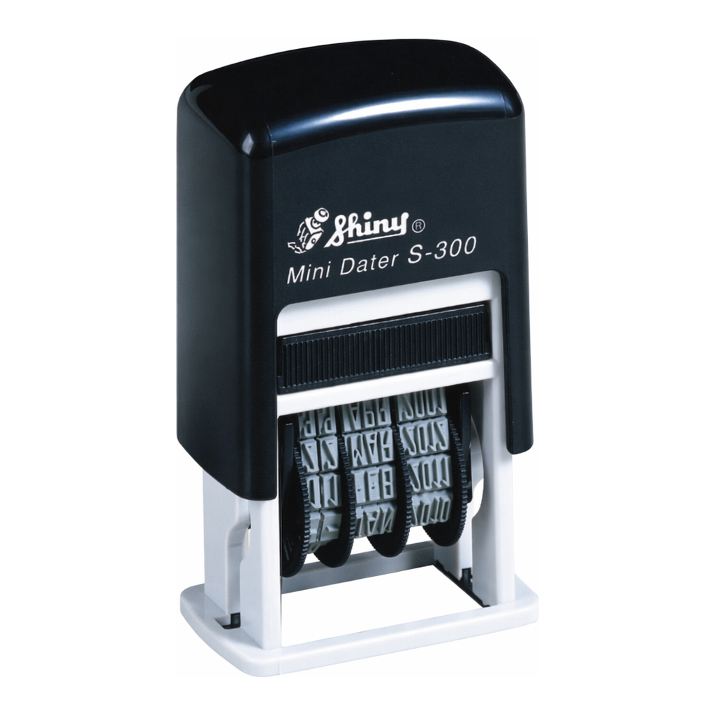 OFFICENEX 구문 일부인 자동스탬프 S-300 20x3mm(흑색(먹색)/월숫자로표기/홀더색상랜덤)