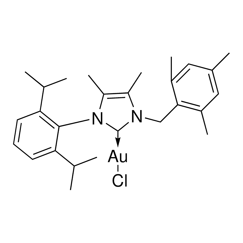 Merck [3-(2,4,6-Trimethylbenzyl)-1-(2,6-diisopropylphenyl)-4,5-dimethylimidazolylidene]gold chloride