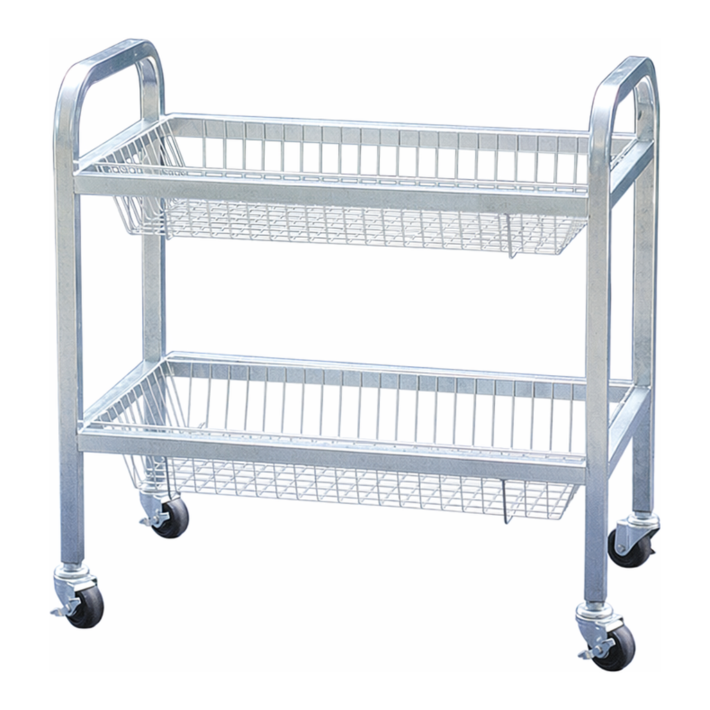 Daihan Science Stainless-steel Cart, with Wire-Shelf·Wire-BasketWith Stop-On Caster, 와이어 선반 · 바