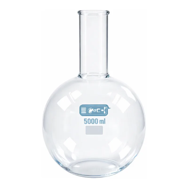 GOEL Large Capacity Flask, Boiling, Florence, Flat Bottom