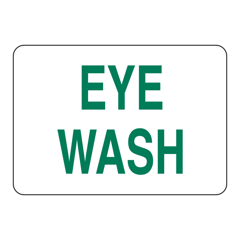 Brady Eye Wash Sign