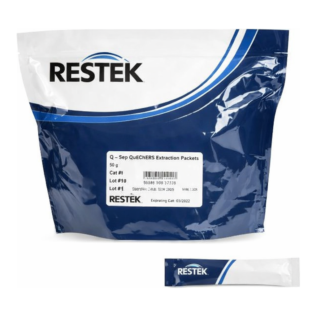 Restek Q-sep QuEChERS extraction, AOAC Method 6g MgSO4, 1.5g NaOAc packets only, 50 pk