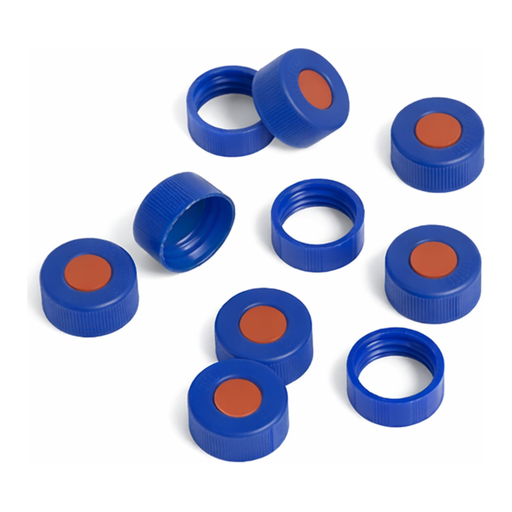 Agilent BND Blue Scr Cap PTFE/red Si septa 100pk